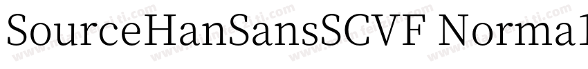 SourceHanSansSCVF Norma1字体转换